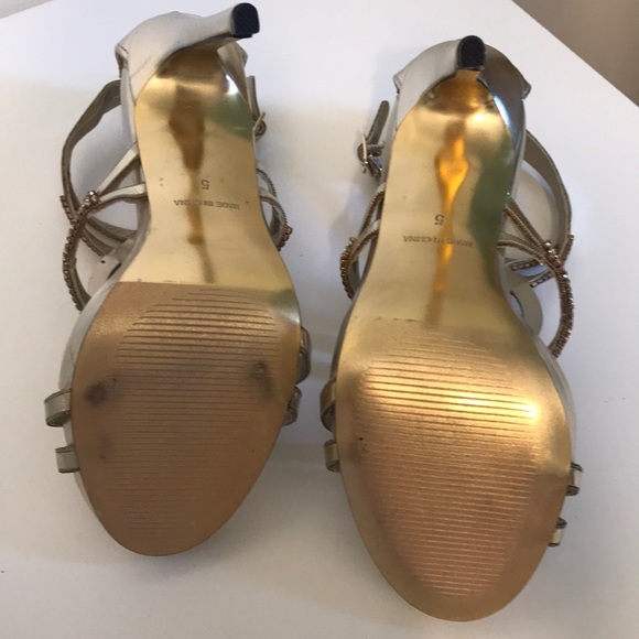 New Rare Bebe gold rhinestone heels. Beautiful! - Picture 3 of 6